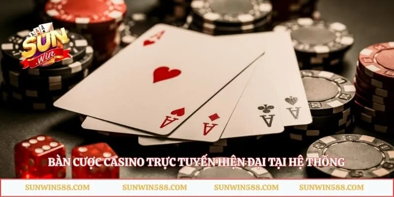 Bàn cược casino trực tuyến hiện đại tại hệ thống