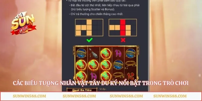 Tây Du Thần Khỉ Sunwin - Bí Quyết Săn Hũ Vàng Thắng Lớn 3 Các biểu tượng nhân vật Tây Du Ký nổi bật trong trò chơi