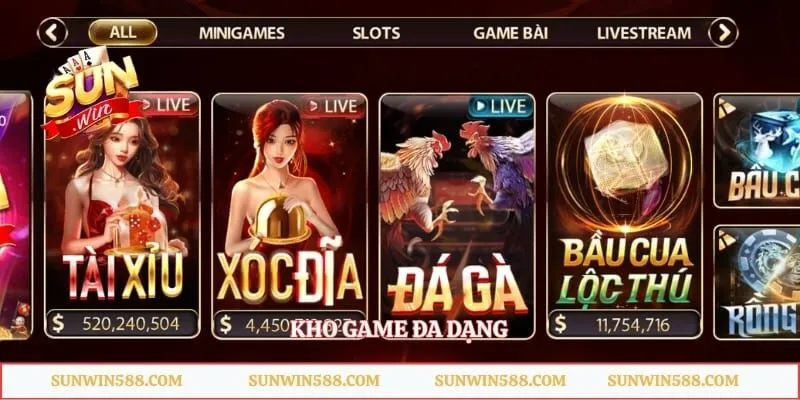 Kho game đa dạng