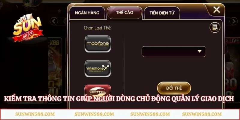 Kiểm tra thông tin giúp người dùng chủ động quản lý giao dịch rút tiền 