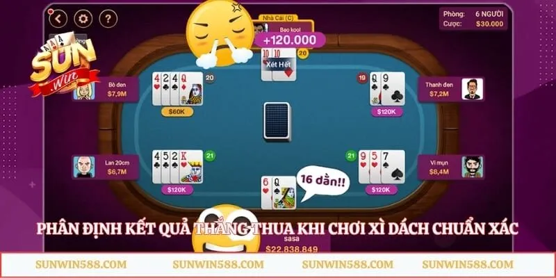 Phân định kết quả thắng thua khi chơi xì dách chuẩn xác 