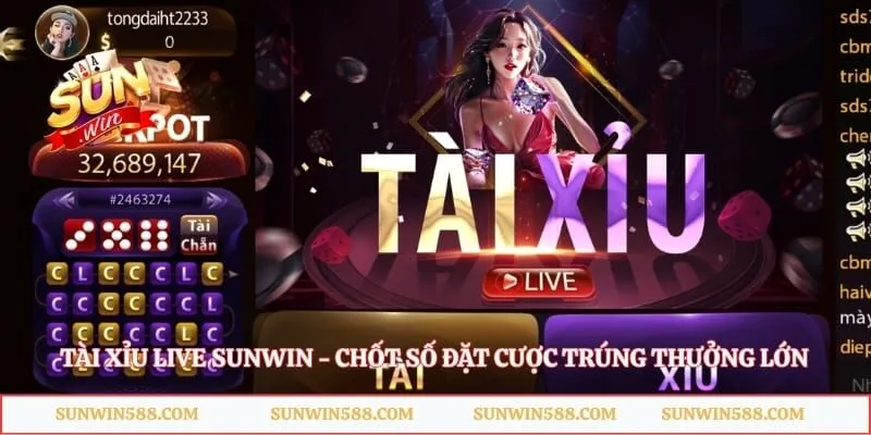 Tài Xỉu Live Sunwin - Chốt Số Đặt Cược Trúng Thưởng Lớn