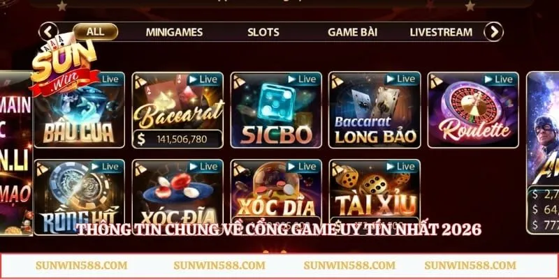 Thông tin chung về cổng game uy tín nhất 2026