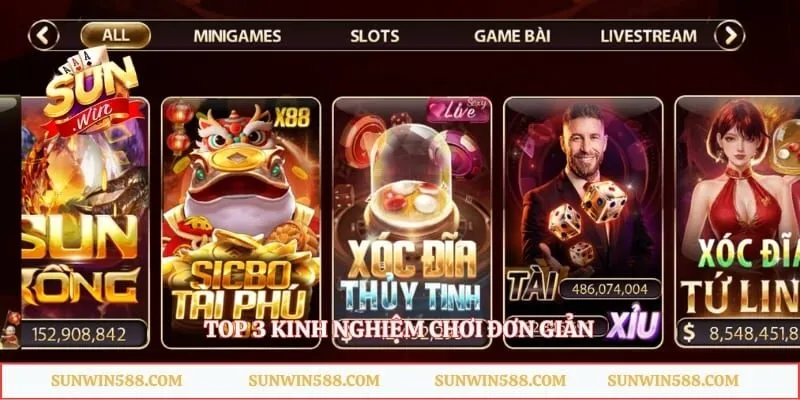 Top 3 kinh nghiệm chơi đơn giản 
